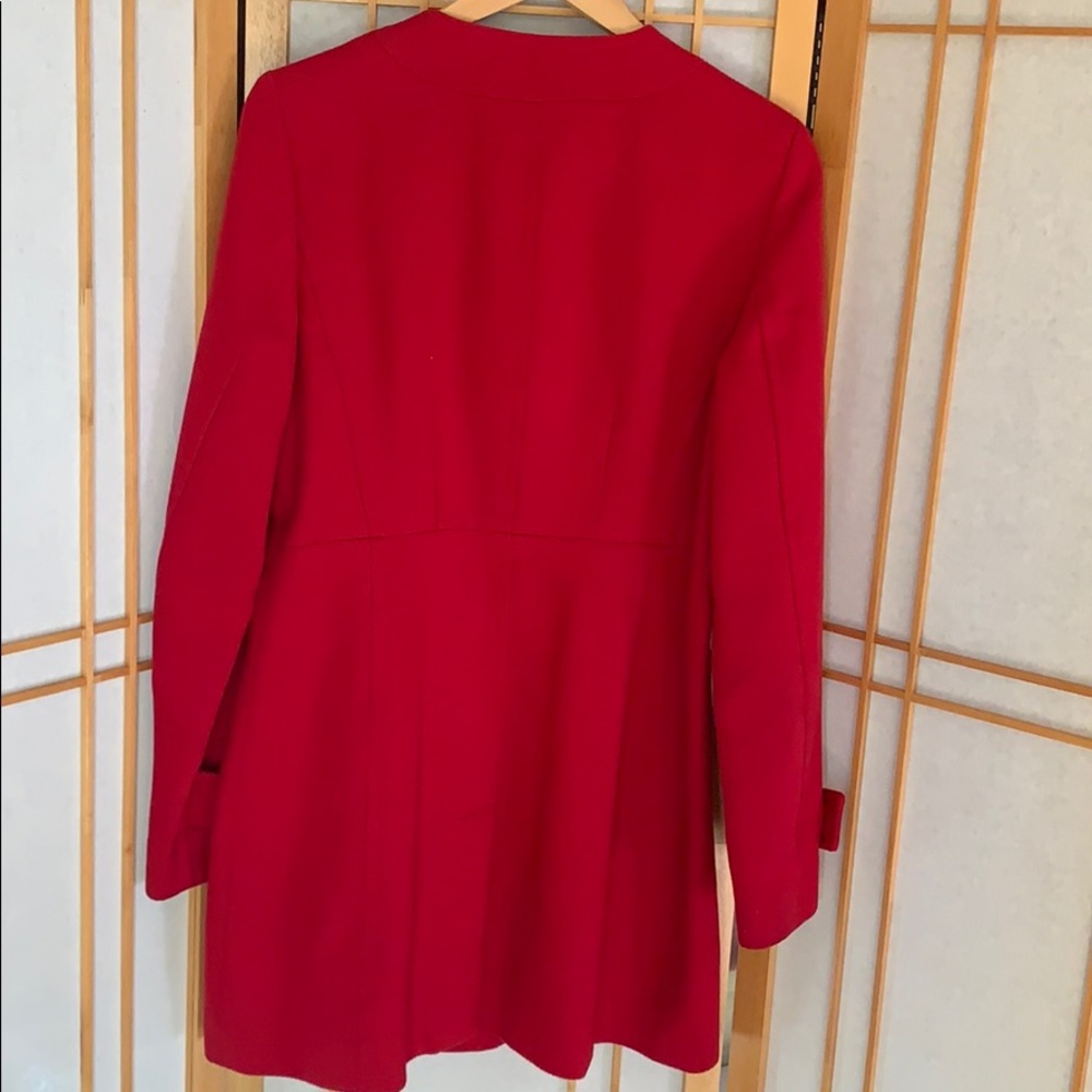 banana republic red coat with black buttons - Picture 6 of 9